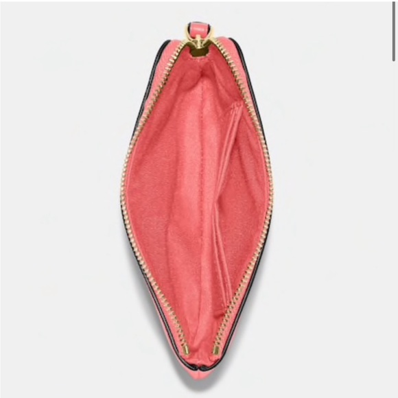 COPY - NWT - Coach Corner Zip Wristlet With Mini Vintage Rose Print Pink Lemona… - Picture 2 of 7